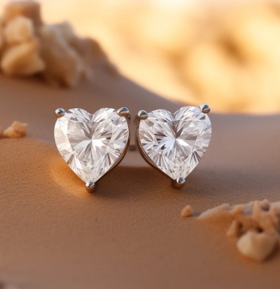 Diamond earrings studs