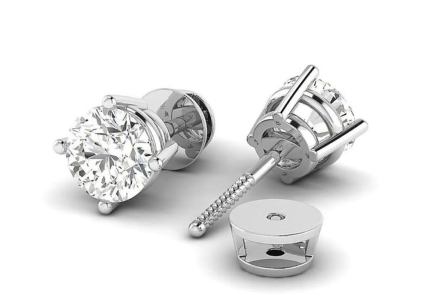 Diamond stud earrings