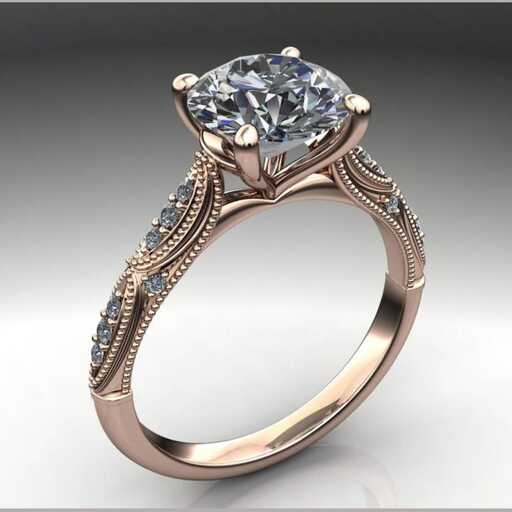 gold and diamond ring with mini diamonds